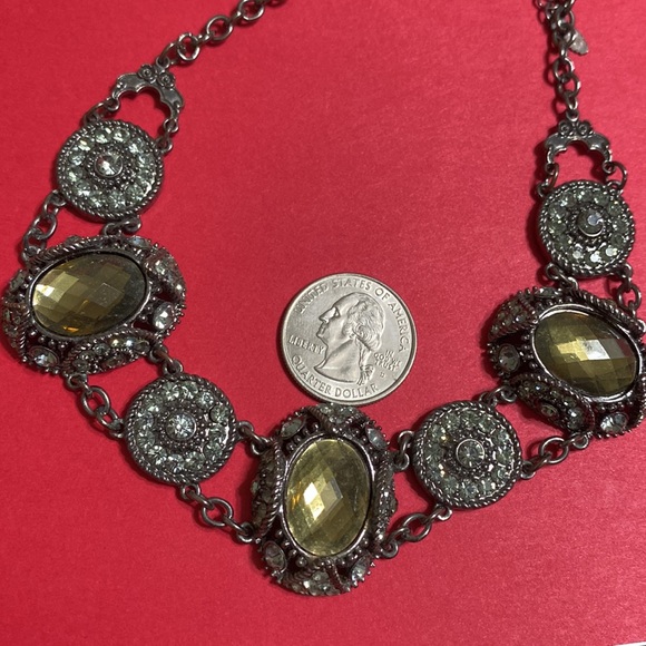 🖤Vtg💕VCLM™️ statement crystal rhinestones necklace - Picture 11 of 13